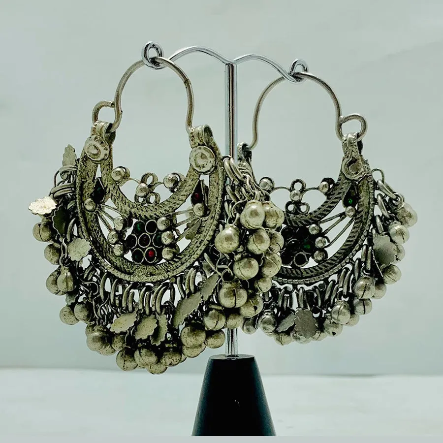 Tribal Kuchi Antique Earrings with Bells