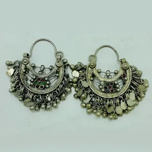 Tribal Kuchi Antique Earrings with Bells