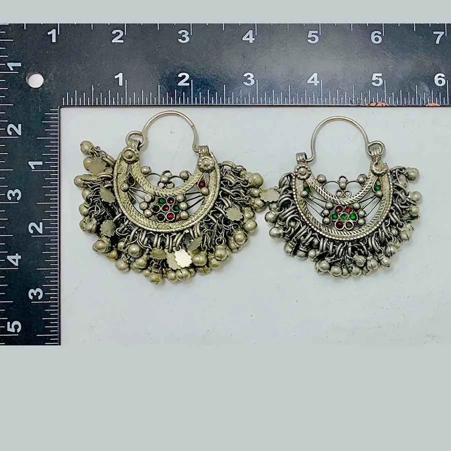 Tribal Kuchi Antique Earrings with Bells