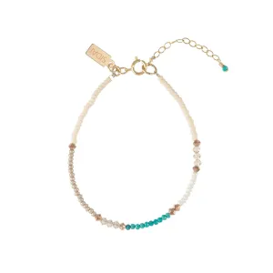 Utulivu Turquoise Beaded Bracelet - PEARL/TAUPE/ROSE GOLD/PINK/TURQUOISE/HONEY