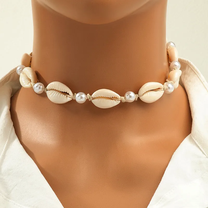 Vacation Chic Shell and Pearl Necklaces for Women - Vienna Verve Collection