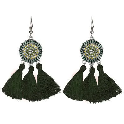 Women's Bohemian Fashion Long Tassel Earrings