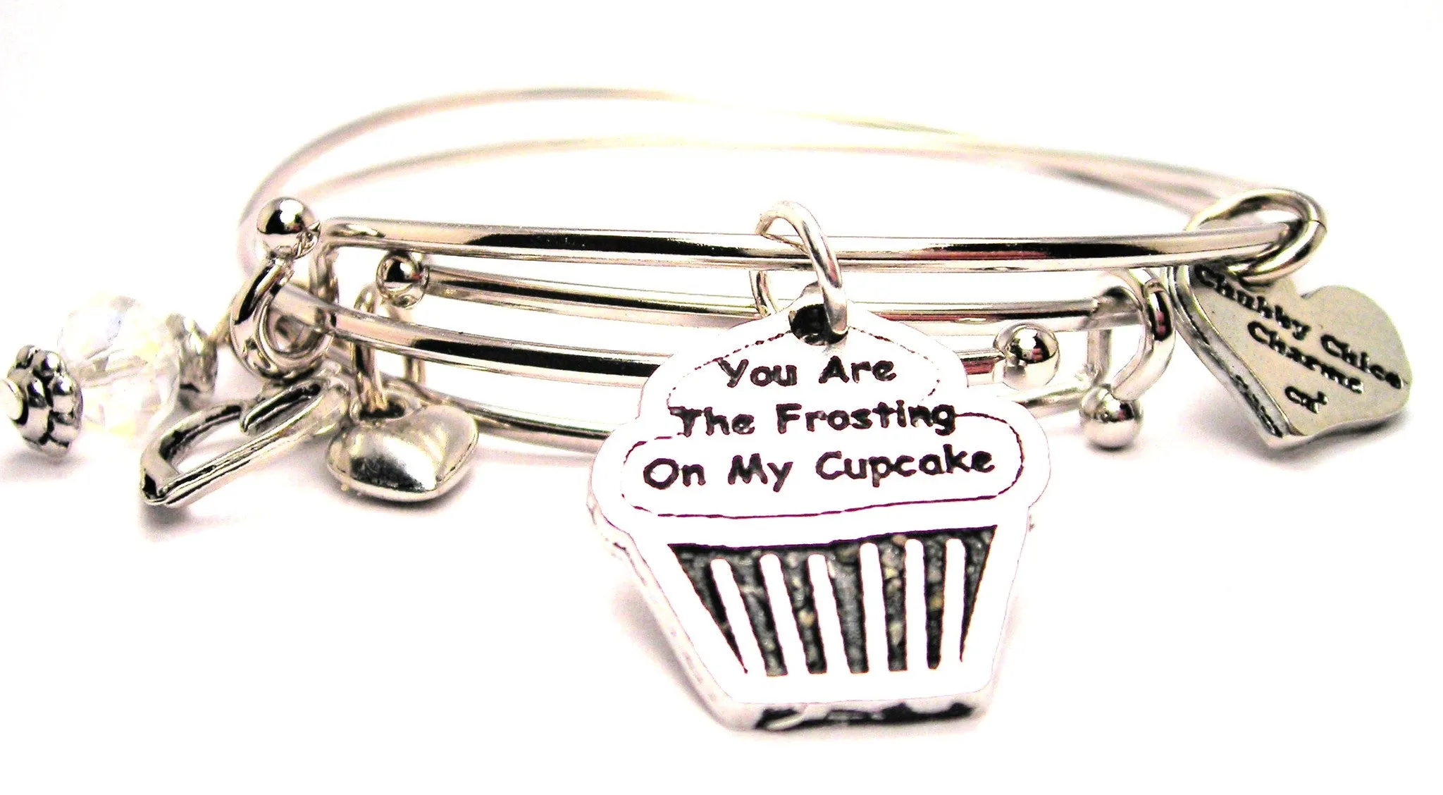 You Are The Frosting On My Cupcake Expandable Bangle Bracelet Set